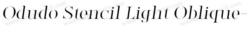 Odudo Stencil Light Oblique字体转换
